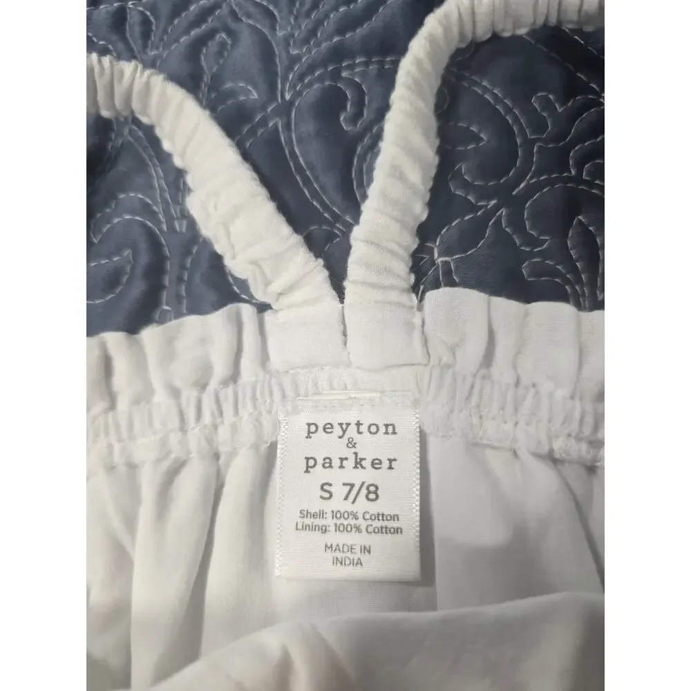 White Cotton Sundress Ruffle Strap Midi Dress Girls 7/8 Summer Classic
